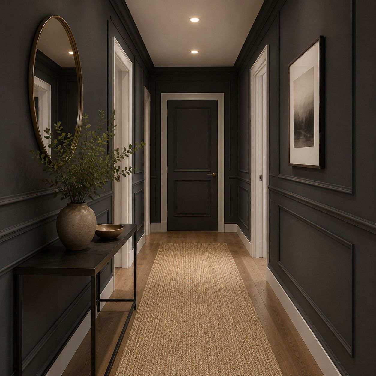 Charcoal Grey Hallway