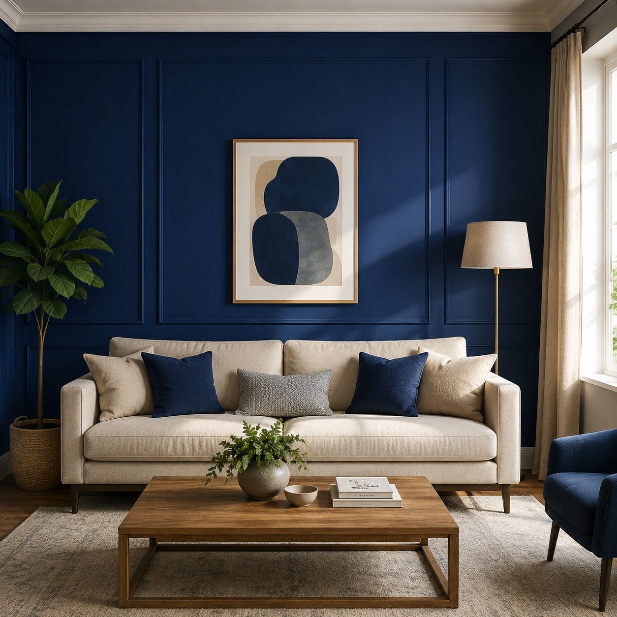 Royal Blue Living Room